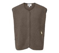 Gilet senza maniche in sherpa Marrone XS Tinta unita