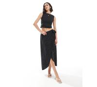 PIECES Gonna 'PCTALA' nero / bianco, Taglia 34