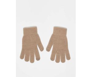 Pieces - Guanti per touchscreen tonalità naturale mélange-Neutro One Size