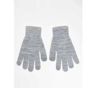Pieces - Guanti touchscreen in maglia grigio chiaro One Size