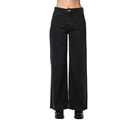 PIECES Pcselma HW Wide Jeans Bl102 Noos BC Larghi, Denim Nero, 32W x 30L Donna