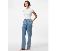 Pieces - Jeans dritti color blu medio W30