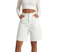 Pieces Jeans - Jeans da donna, gamba dritta, palazzo, bianco, M