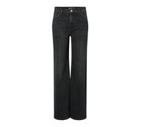Pieces - Silke - Jeans a fondo ampio neri a vita medio alta-Nero W27 L32