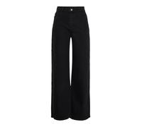 PIECES Pcselma HW Wide Jeans Bl102 Noos BC Larghi, Denim Nero, 26W x 32L Donna