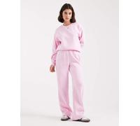 Pieces - Joggers con fondo ampio rosa chiaro in coordinato XL