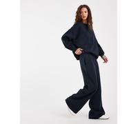 Pieces joggers coordinati a gamba ampia blu navy XL