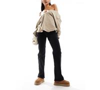 Pieces - Kelly - Jeans dritti a vita alta neri-Nero W25 L32