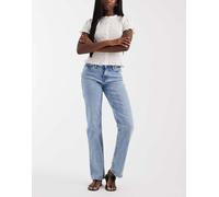 Pieces - Kelly - Jeans dritti a vita medio alta blu denim chiaro W26 L30