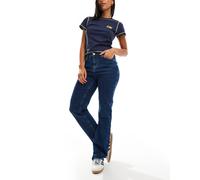 Pieces - Kelly - Jeans dritti a vita medio alta blu scuro W28 L30