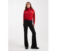 Pieces - Leggings a zampa neri con risvolto in vita-Nero M