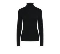 Pieces Maglia Collo Alto a Coste Manica Lunga