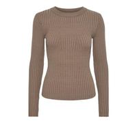 PIECES Maglia da Donna PCCRISTA LS O-Neck Knit Noos BC Pullover, Fossil, S