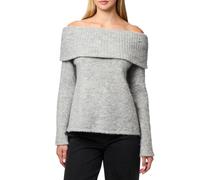 Pieces maglia scollo a barca grigio M