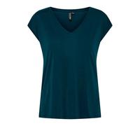 Pieces - T-shirt color stagno riflettente-Verde S