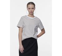 PIECES Maglietta 'PCRia' marrone / bianco Donna - Abbigliamento - Taglie comode - Maglie e top - Maglie e T-shirt PIECES XXL