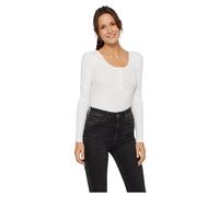 Pieces NOS Donna Pckitte LS Top Noos B C Maglia a Maniche Lunghe Not Applicable, Bianco (Bright White Bright White), X-Small