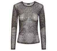 Pieces - Pcninni Ls Mesh Top Jrs Noos Bc Nero - Abbigliamento S Nero