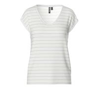 PIECES Maglietta 'Billo' oro / bianco Donna PIECES XLxTaglie normali oro / bianco