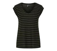 PIECES Maglietta 'Billo' oro / nero Donna PIECES LxTaglie normali oro / nero