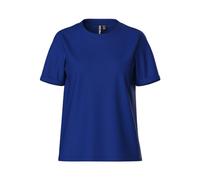 PIECES Pcria SS Fold Up Solid Tee Noos BC T-Shirt, Mazarine Blu, S Donna