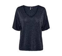 PIECES Maglietta da Donna Pcbillo Oversize Lurex Stripes Noos, Capitano del Cielo/Dettaglio: Oro Lurex, XS