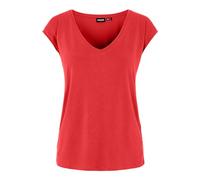 PIECES Maglietta da Donna Pckamala Noos BC, Rosso Papavero, S