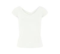 PIECES Maglietta da Donna Pcmaliva SS off Shoulder con Scollo a V, Bianco, M