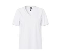 PIECES Pcria SS-Maglietta a Maniche Corte, Scollo a V T-Shirt, Bianco, XS Donna