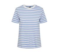PIECES Maglietta 'PCRia' blu chiaro / bianco Donna - Abbigliamento - Taglie comode - Maglie e top - Maglie e T-shirt PIECES XS