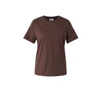 Pieces - T-shirt squadrata marrone cioccolato XL