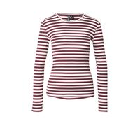PIECES Maglietta 'PCRUKA' rosso vino / bianco Donna PIECES L