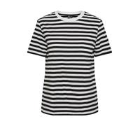 PIECES T-shirt Pcria SS Tee Stripes Noos BC – Nero/Strisce Bianco Brillante, Donna Taglia L