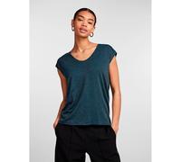 Pieces Pcbillo Tee Stripes Noos T-Shirt, Dettagli Riflettenti: Oro Lurex, XL Donna
