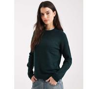 Pieces - Maglione accollato verde scuro S