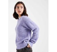 Pieces - Maglione blu con bordi a contrasto L
