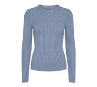 PIECES Pccrista LS O-Neck Knit Noos BC Maglione Lavorato a Maglia, Denim Sbiadito, XL Donna