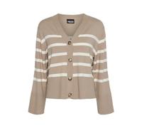 PIECES Giacchetta 'PCSIA' beige scuro / bianco, Taglia S