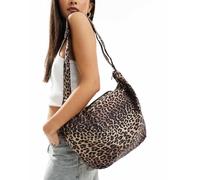 Pieces - Marsupio extra large a tracolla con stampa leopardata-Multicolore One Size