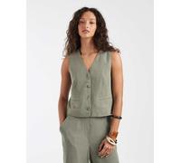 Pieces - Mix & Match - Gilet sartoriale verde scuro S