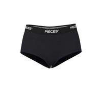 Pieces NOS Donna Pclogo Lady Boxers/Solid Noos Slip Not Applicable, Nero (Black Black), 42 (Taglia Unica: Small)