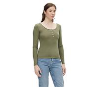 Pieces NOS Pckitte LS Top Noos B C, Maglia a Maniche Lunghe Donna, Verde (Deep Lichen Green Deep Green), Medium