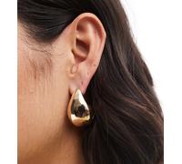 Pieces - Orecchini oversize a goccia spessi dorati-Oro One Size