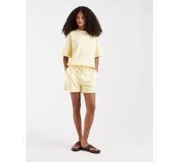 Pieces - Pantaloncini della tuta a vita alta giallo pallido in coordinato M