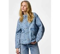 Pieces - Pantaloncini di jeans blu chiaro M