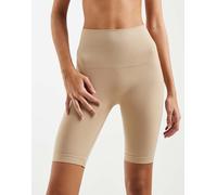 Pieces - Pantaloncini modellanti taglio lungo beige senza cuciture-Neutro M-L