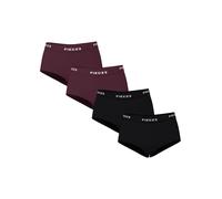 Pieces - Pantaloncini stile boxer color winetasting 1-Rosso XS