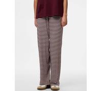 Pieces - Pantaloni a fondo ampio color porto-Rosso L