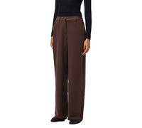 Pieces Pantaloni dad donna PCKamil marrone cioccolato con fondo ampio e passanti per cintura M L32