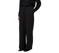 Pieces - Pantaloni a fondo ampio neri con vita elasticizzata-Nero S